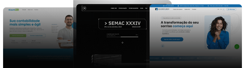 Screenshots de alguns sites de nossos clientes
